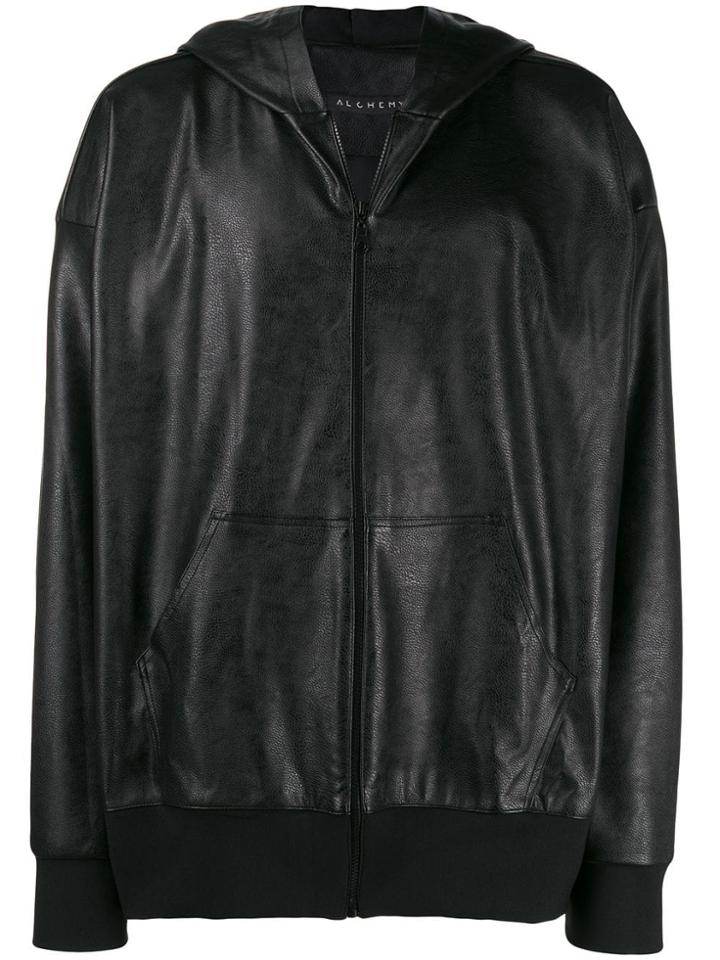 Alchemy Hooded Zip-up Jacket - Black
