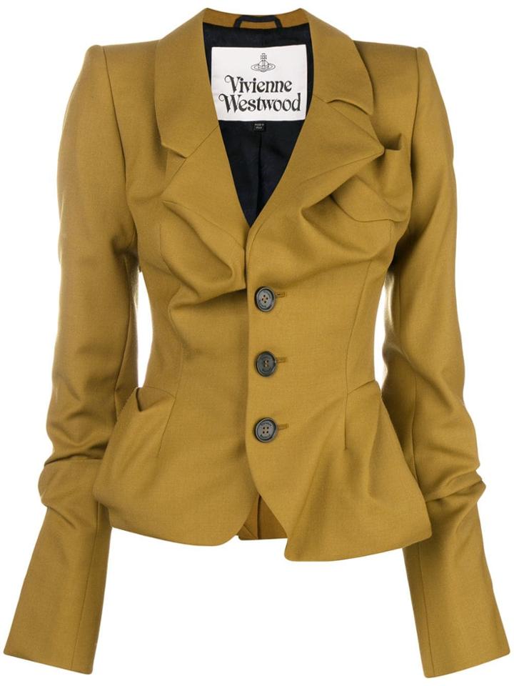 Vivienne Westwood Fitted Cropped Jacket - Brown