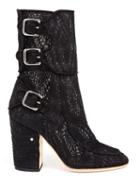 Laurence Dacade Mesh Macramé Merli Boot, Women's, Size: 37, Black, Cotton/leather