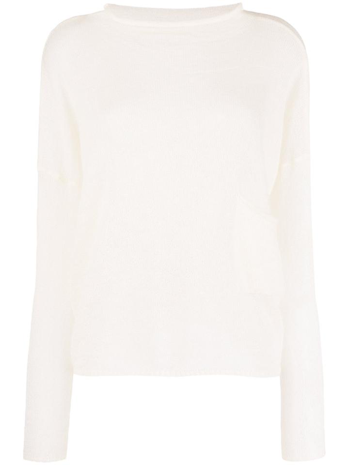 Ma'ry'ya Roll Neck Sweater - White