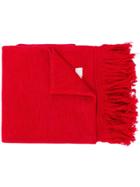 Off-white Logo Print Scarf - Red