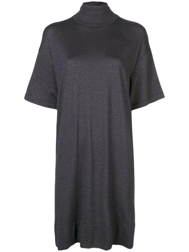 Brunello Cucinelli Turtle Neck Dress - Black