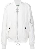 Off-white 'soft' Bomber Jacket, Men's, Size: Medium, White, Cupro/viscose/polyester