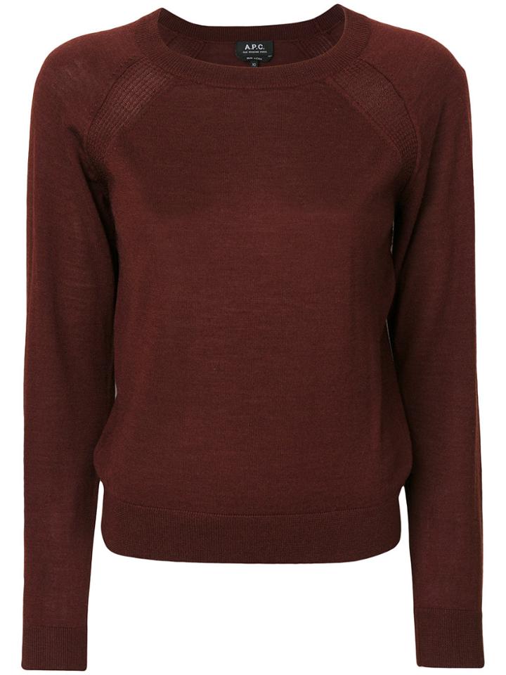 A.p.c. Crew Neck Jumper - Red