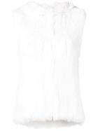 Yves Salomon Hooded Gilet - White