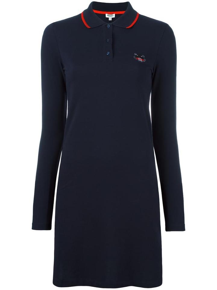 Kenzo 'tiger' Polo Dress, Women's, Size: Xs, Blue, Cotton