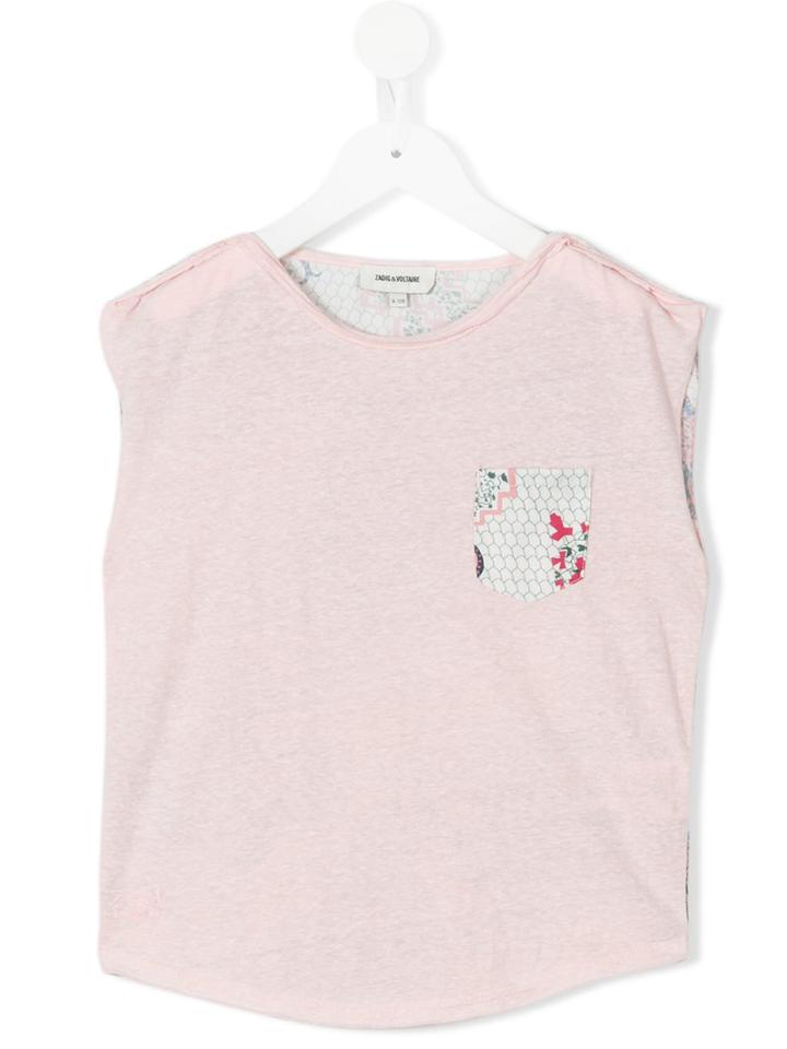 Zadig & Voltaire Kids - Sleeveless Top - Kids - Cotton/polyester - 8 Yrs, Pink/purple