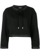 Dsquared2 Cropped Drawstring Sweatshirt - Black