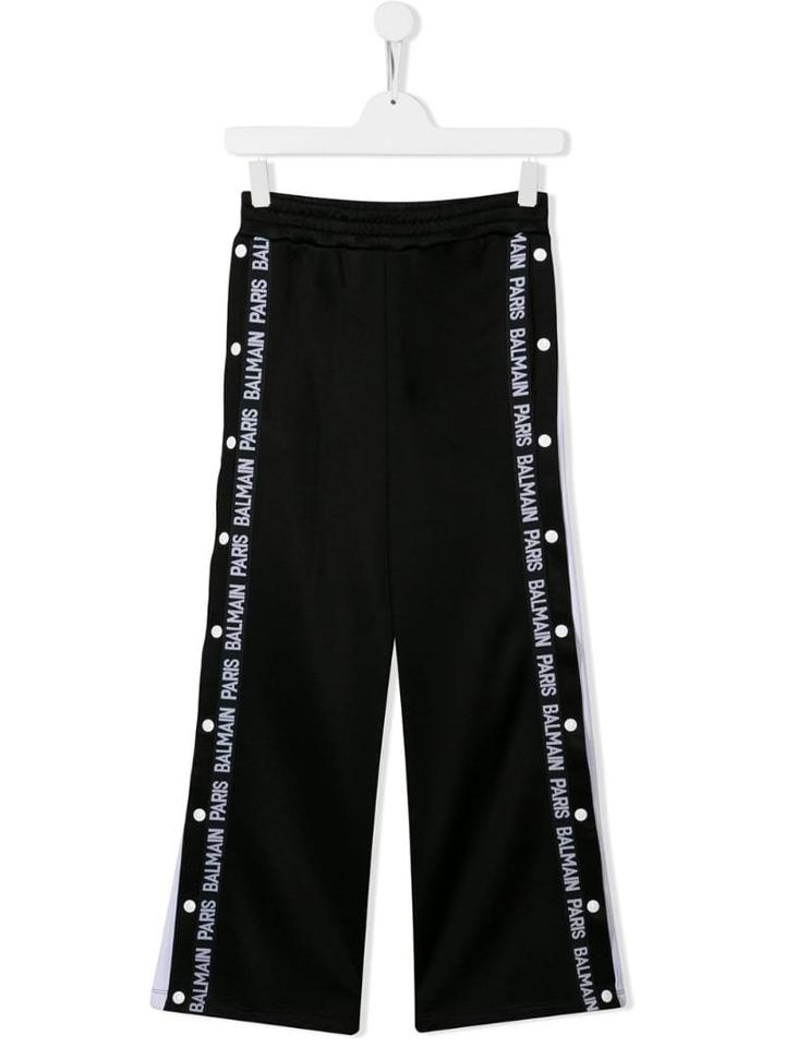 Balmain Kids Logo Lined Track Pants - Black