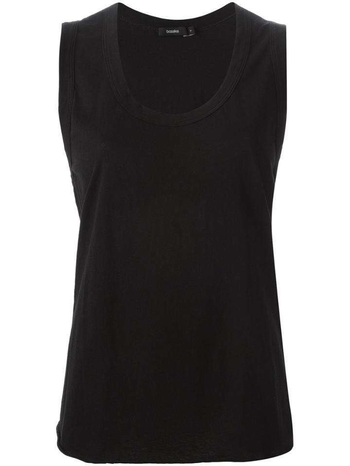Bassike Scoop Neck Tank Top - Black