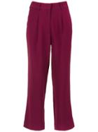 Egrey Pleated Cropped Trousers - Pink & Purple