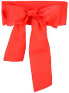 Sara Roka Elasticated Belt, Women's, Red, Cotton/viscose