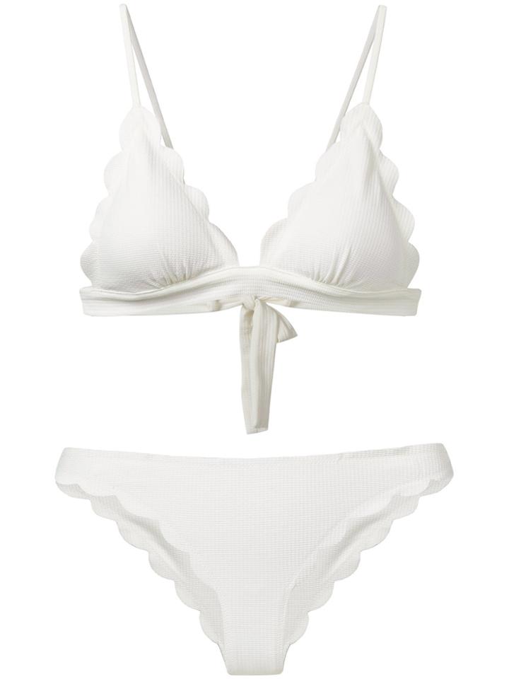 Marysia Scalloped Triangle Bikini - White