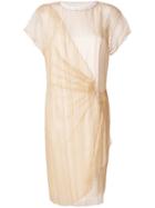 Maison Margiela Organza T-shirt Dress - Nude & Neutrals