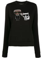 Karl Lagerfeld Ikonik Crystal Sweatshirt - Black