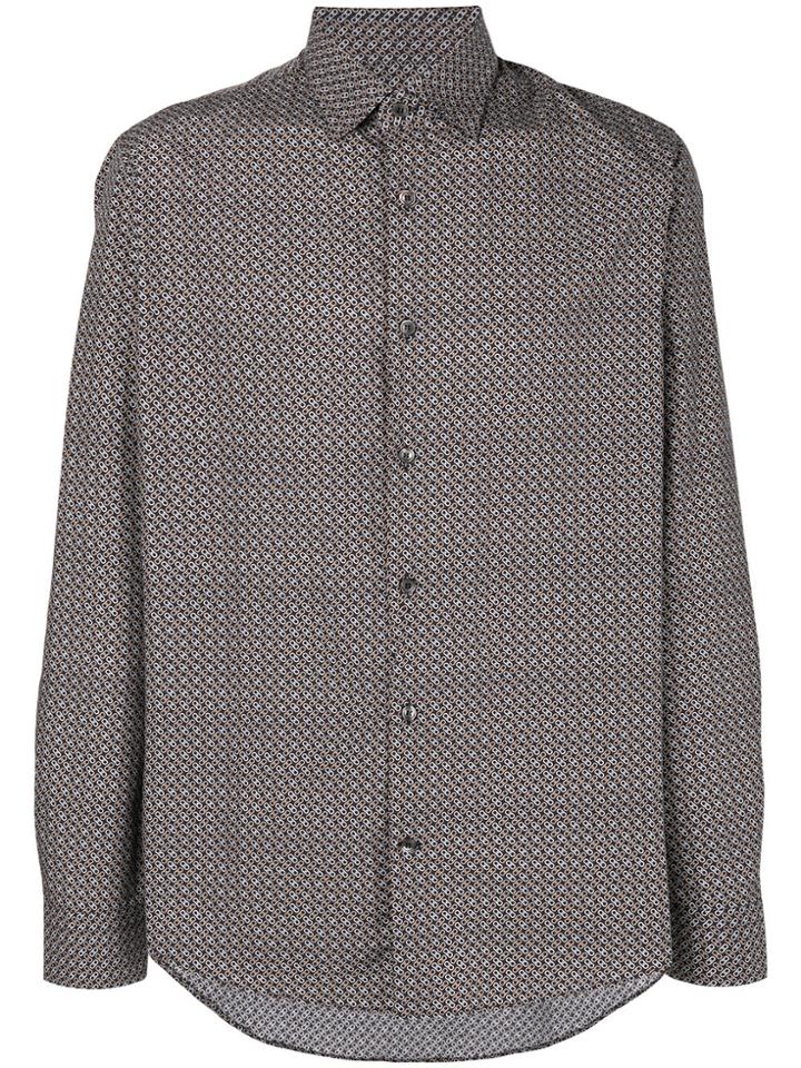 Salvatore Ferragamo Logo Print Shirt - Blue