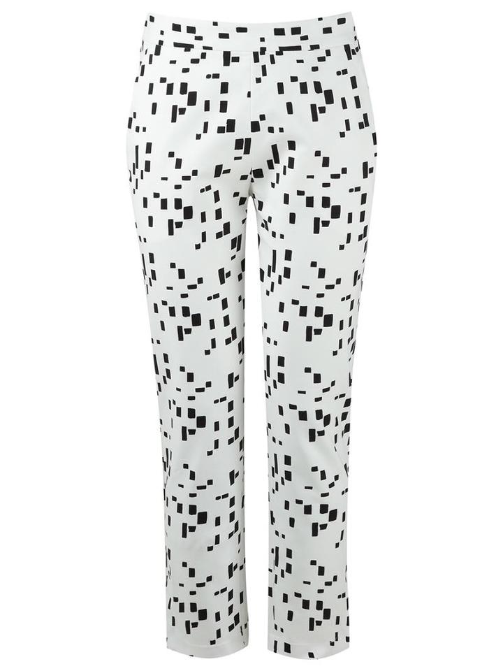 Andrea Marques Printed Trousers, Women's, Size: 38, Black, Spandex/elastane/cotton