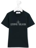 Stone Island Kids - Logo Print T-shirt - Kids - Cotton - 8 Yrs, Boy's, Blue
