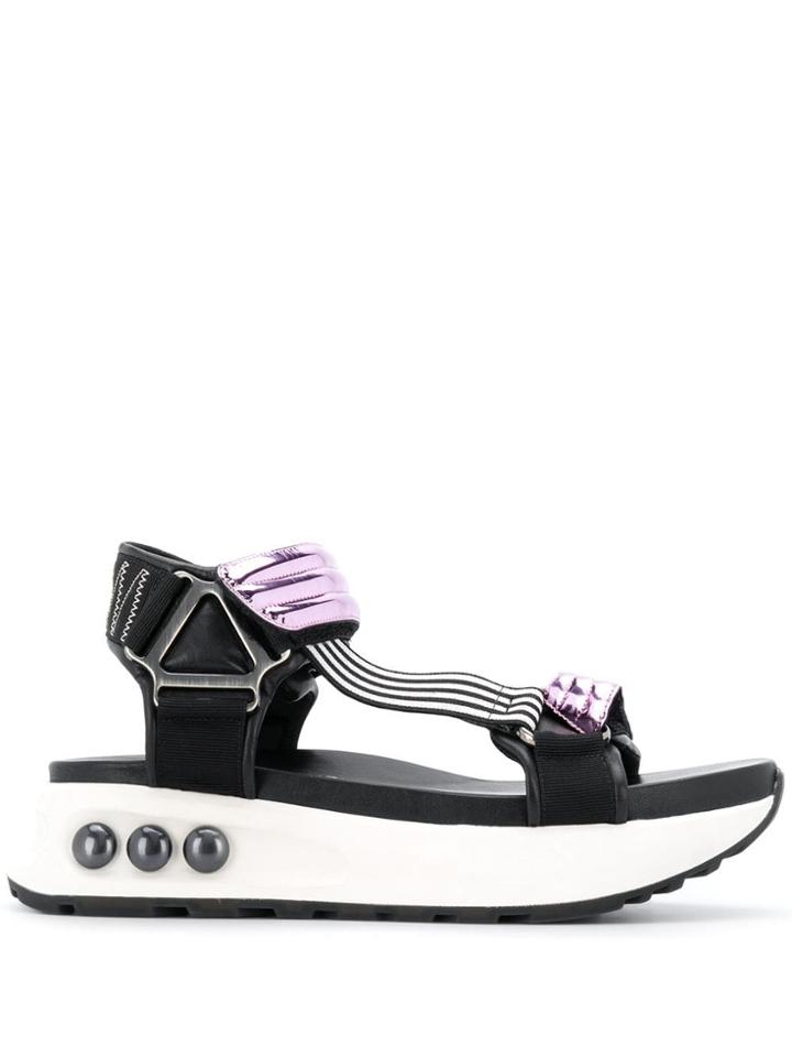Nicholas Kirkwood Metallic Strap Sandals - Black