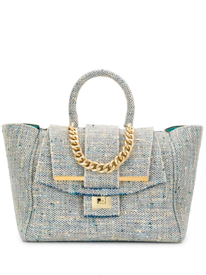 Alila Tweed Tote Bag - Blue