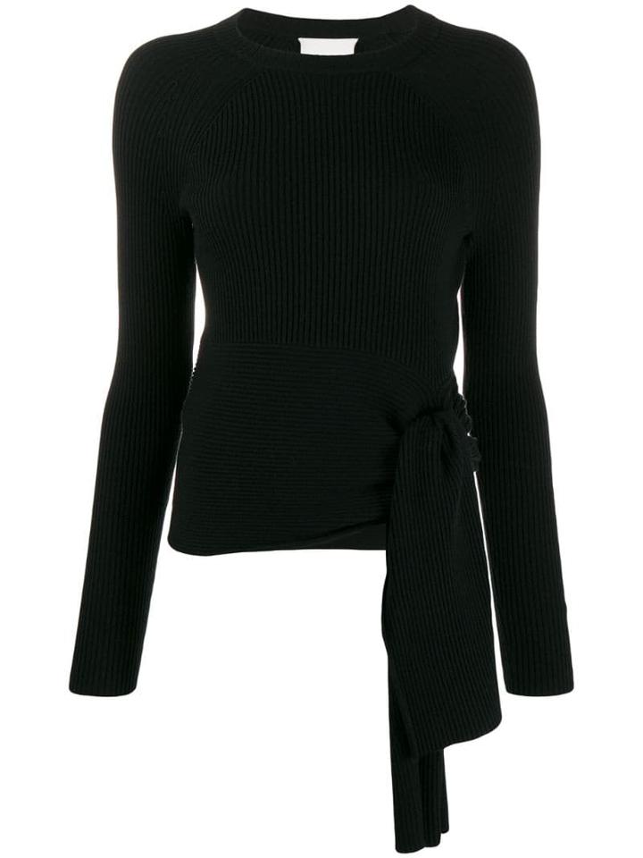 3.1 Phillip Lim Tied Detail Knitted Blouse - Black