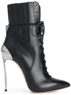 Casadei Techno Blade Lace-up Ankle Boots - Black