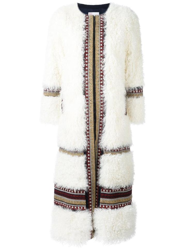 Red Valentino Striped Long Coat