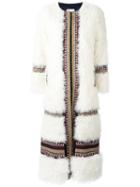 Red Valentino Striped Long Coat