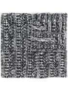 Moncler Gamme Bleu Signature Knitted Scarf - Black