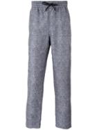 Bernardo Giusti Drawstring Pants, Men's, Size: 48, Blue, Cotton/linen/flax