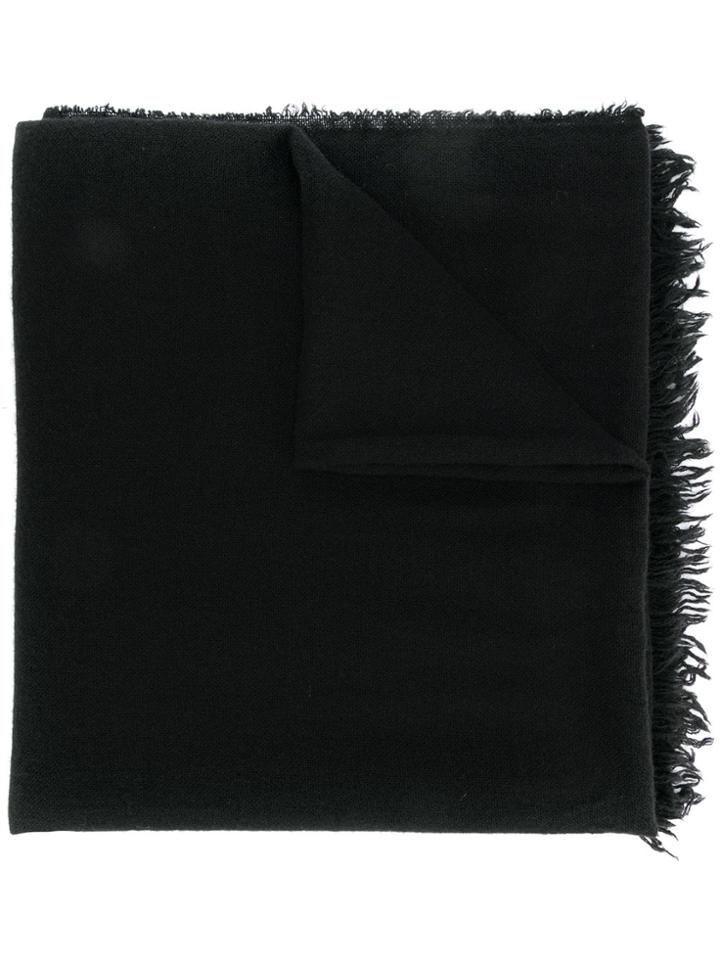 Rick Owens Fine Knit Scarf - Black