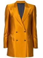 Blazé Milano Double-breasted Fitted Blazer - Yellow & Orange