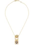 Daniela Villegas Scarab Diamond, Sapphire And Opal Pendant Necklace -