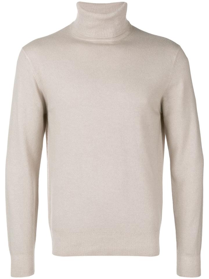 Cruciani Roll-neck Fitted Sweater - Neutrals