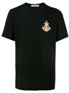 Pierre Balmain Anchor Patch T-shirt, Men's, Size: 48, Black, Viscose/polyester/spandex/elastane
