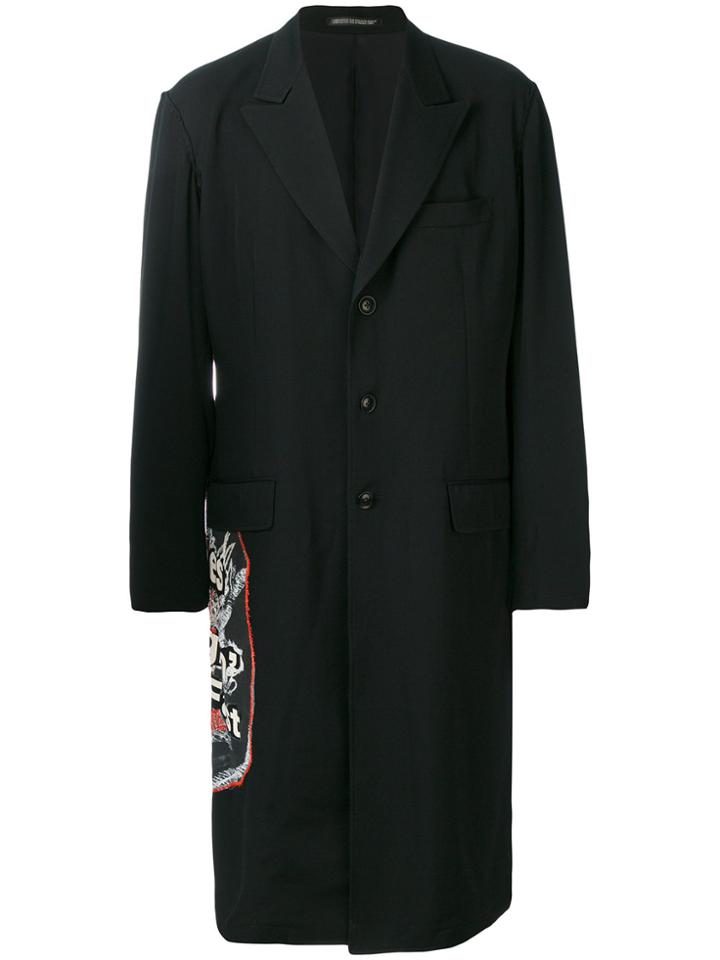 Yohji Yamamoto Single Breasted Coat - Black