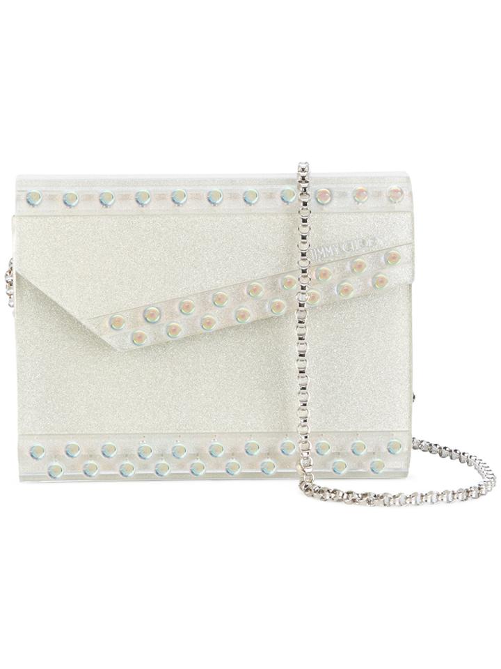 Jimmy Choo Candy Glittered Clutch - Grey