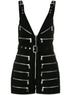 Manokhi Multi Zip Playsuit - Black