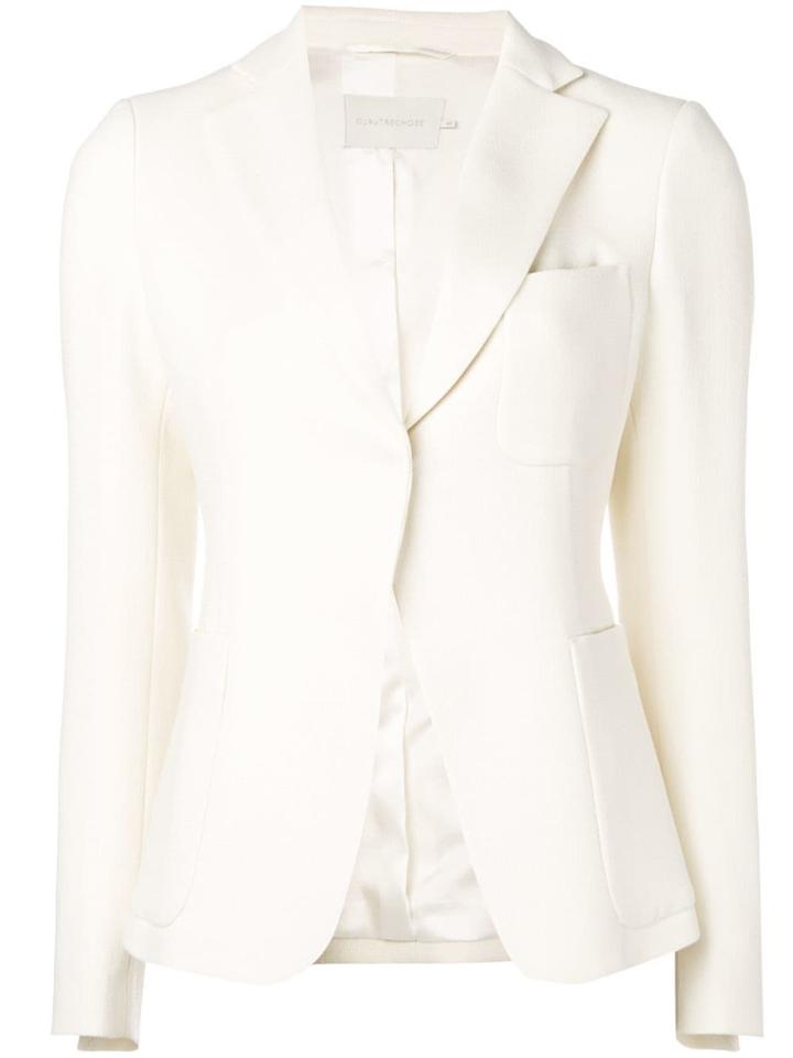 L'autre Chose Chest Pocket Fitted Blazer - White