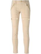 Michael Michael Kors Skinny Trousers, Women's, Size: 4, Nude/neutrals, Cotton/spandex/elastane
