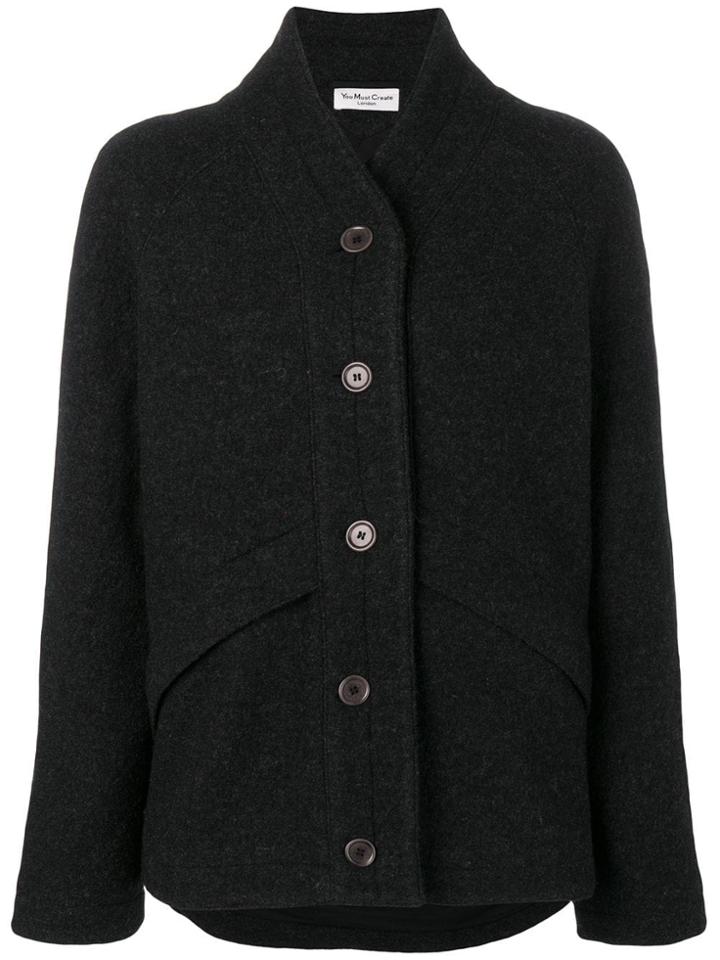 Ymc Collarless Single Breasted Jacket - Grey