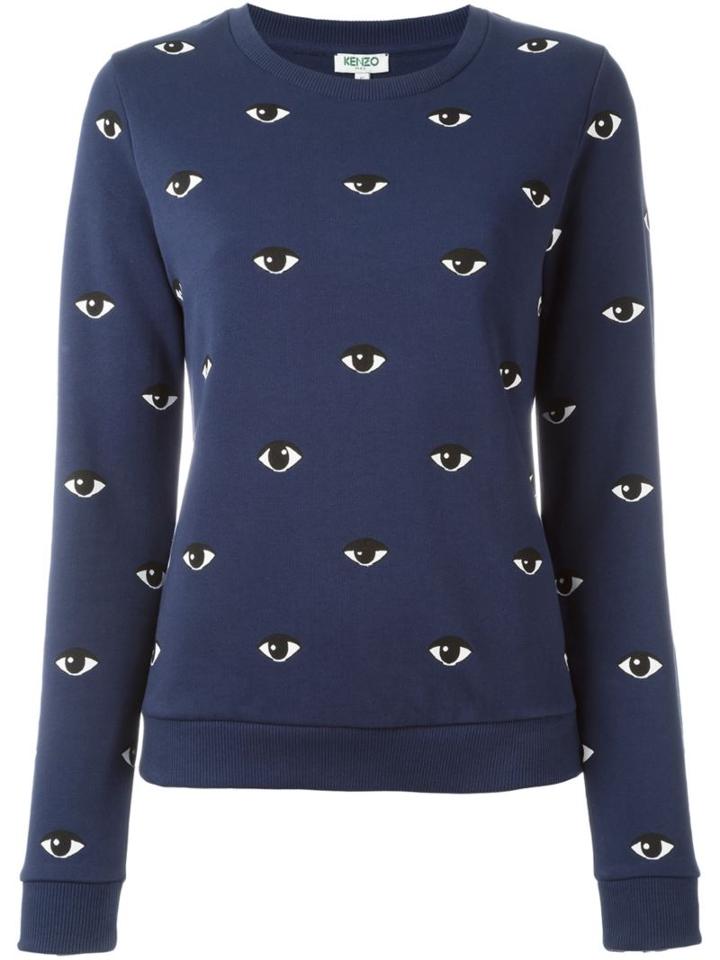 Kenzo 'eyes' Sweatshirt, Women's, Size: Small, Blue, Cotton