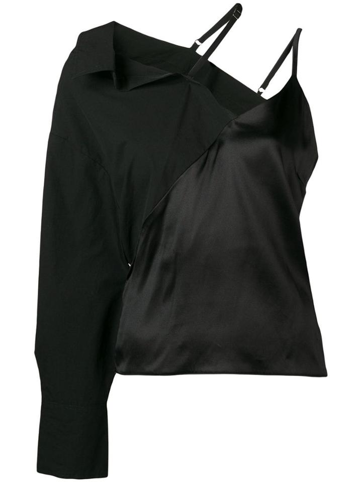 Andrea Ya'aqov Cami-top With Sleeve Design - Black