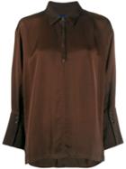 Ilaria Nistri Cropped Sleeve Shirt - Brown