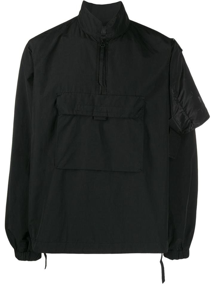 Nemen Zipped Neck Duster Jacket - Black