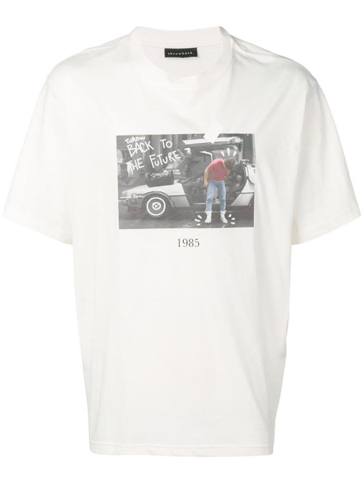Throwback. 'back To The Future' Printed T-shirt - White