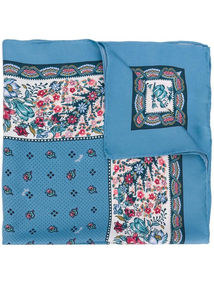 Polo Ralph Lauren Floral Print Scarf - Blue