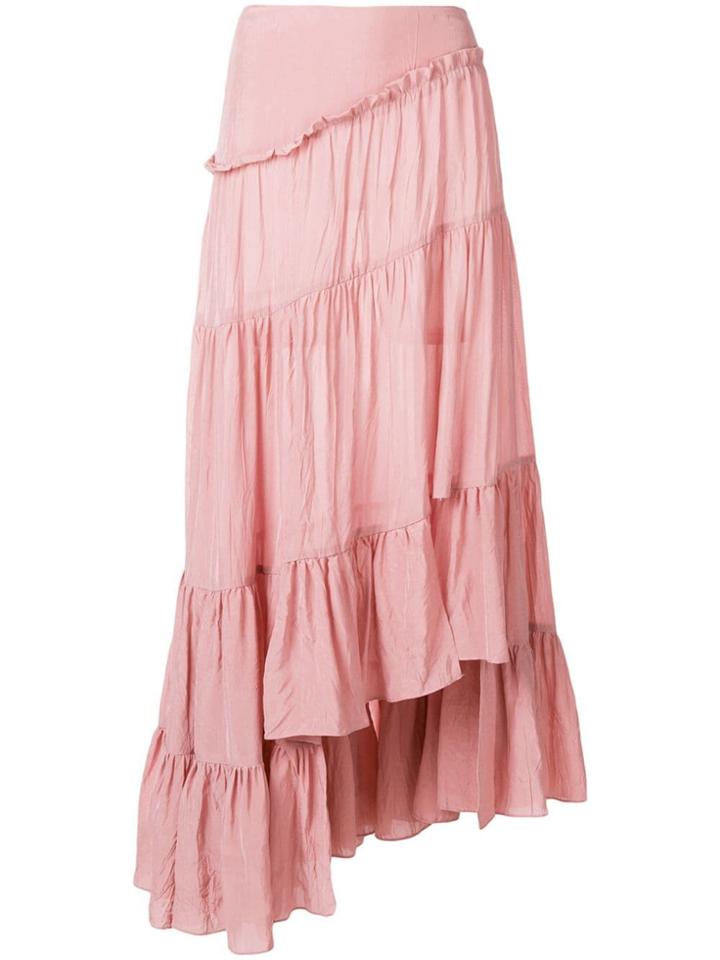 3.1 Phillip Lim Ruffled Asymmetric Skirt - Pink