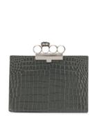 Alexander Mcqueen Four-ring Pouch - Grey