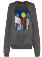 Plan C Boy Placement Print Sweatshirt - Grey